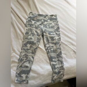 White Camo Leggings Large